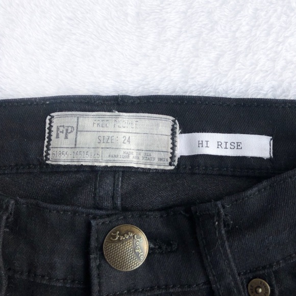 Free People Black Cyndi High-Rise Skinny Jeans - Picture 6 of 6
